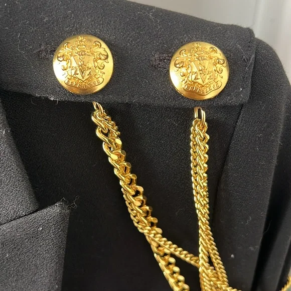 Veronica Beard Black Blazer with Gold Accents sz 2 - Picture 4 of 6